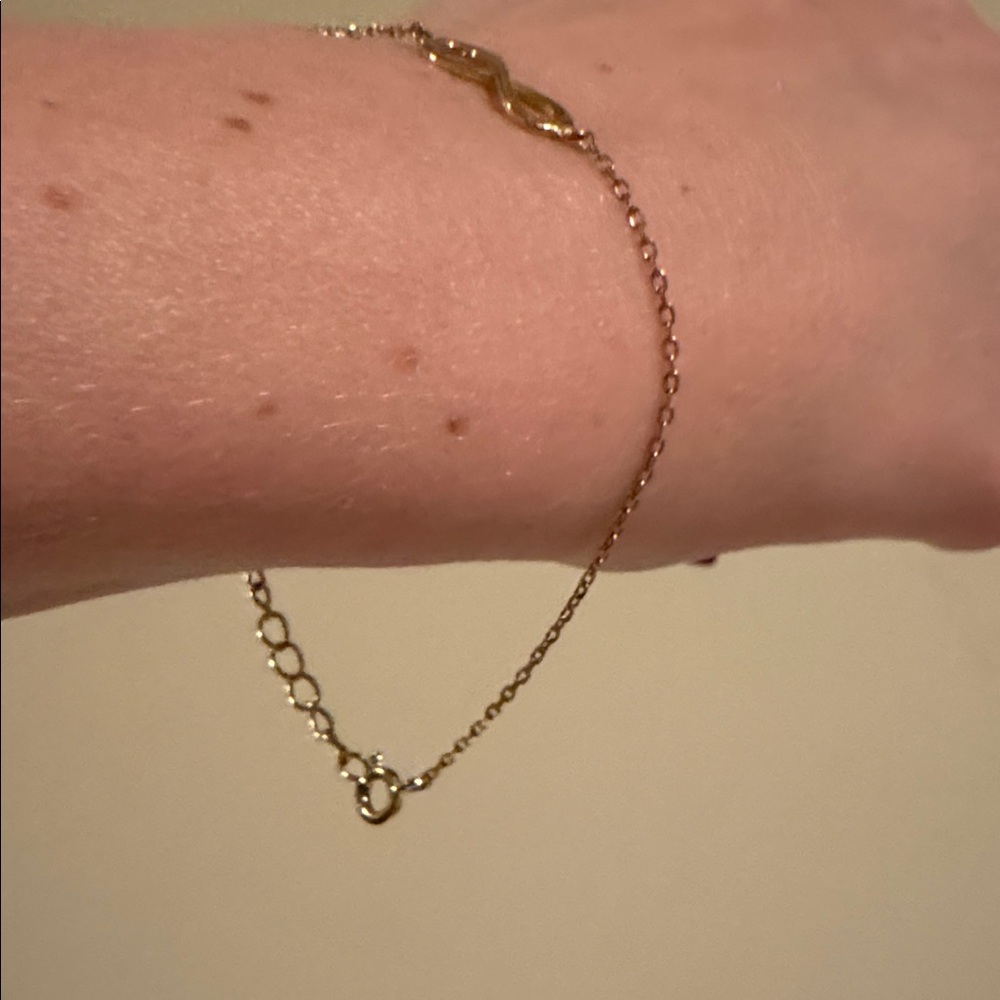 Gold Infinity Sign Bracelet - Picture 2 of 4